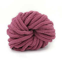 Полиакрилонитрильная пряжа, массивная пряжа из синели, для рукоделия ручное вязание одеяло шапка шарф, старая роза, 18 мм, около 24 м / рулон