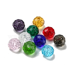 Glass Beads, Faceted, Rondelle, Mixed Color, 8x6mm, Hole: 1mm, 10 colors, 30pcs/color, 300pcs/box