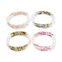 Elastische Taillenperlenketten aus Glasperlen, Sommerkörperketten, Bikini-Schmuckketten für Frauen Mädchen, Mischfarbe, 31-7/8 Zoll (81 cm)