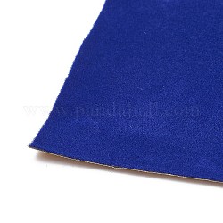 Fodera floccata in velluto adesivo, per il bastone della buccia del tessuto del mestiere del cassetto dei gioielli, blu medio, 500x25x0.1cm
