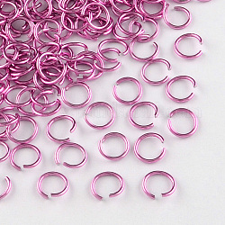 Aluminiumdraht offen Ringe springen, neon rosa , 18 Gauge, 10x1.0 mm, ca. 16000 Stk. / 1000 g