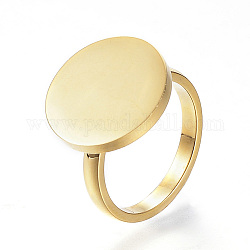 304 anelli in acciaio inox, rotondo e piatto, oro, formato 9, 19mm, 3mm