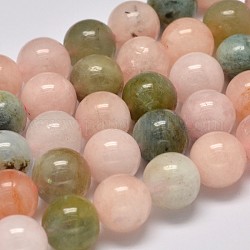 Grade AB Natural Morganite Round Bead Strands, 5mm, Hole: 1mm, about 75pcs/strand, 15.5 inch