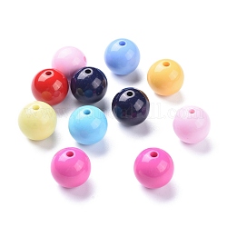 Solid Chunky Bubblegum Acrylic Ball Beads, Round, Mixed Color, 20mm, Hole: 3mm