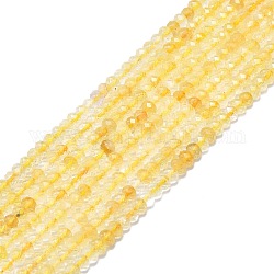 Chapelets de perles de citrine naturelle, facette, rondelle, 6x4mm, Trou: 1mm, Environ 85~90 pcs/chapelet, 15.55 pouce (39.5 cm)
