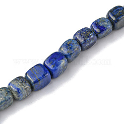Chapelets de perles en lapis-lazuli naturel, cuboïde, 8.5~11x7.5~9x7.5~9mm, Trou: 1.2mm, Environ 20 pcs/chapelet, 7.72~8.74 pouce (19.6~22.2 cm)