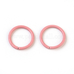 Железные соединительные колечки, открытые кольца прыжок, розовые, 18 датчик, 10x1 мм, внутренний диаметр: 8 мм