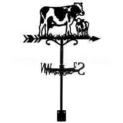 Veleta de vaca superdant, veleta de hierro forjado, techo, señal de dirección de jardín, decoración de casa de campo al aire libre, adorno de veleta, veleta de viento, herramienta de medición de viento de metal