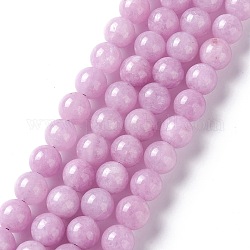 Fili di perle di kunzite imitazione giada bianca naturale, tondo, tinto, 8mm, Foro: 1 mm, circa 48pcs/filo, 15.16 pollice (38.5 cm)