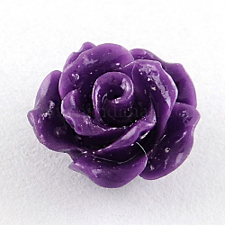 Tinti corallo perle sintetiche, fiore, indaco, 8x5mm, Foro: 1 mm