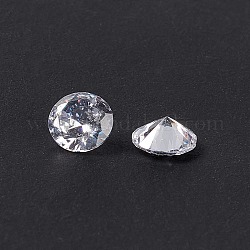 Cabochon in zirconi cubici di grado chiaro a forma di diamante, sfaccettato, 5x3mm