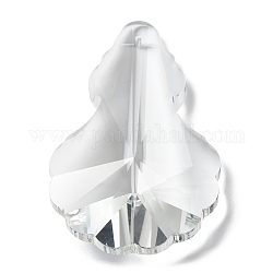 Transparente Glas große Anhänger, facettiert, Kürbis-Anhänger, für Kronleuchter Kristall hängende Anhänger, Transparent, 76x48x21.5 mm, Bohrung: 1.8 mm