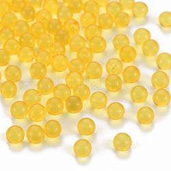 Transparente Acryl Perlen, kein Loch, Runde, Gelb, 3.5 mm, ca. 17000 Stk. / 500 g