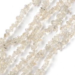 Chapelets de perles de quartz citron naturel, puce, 1.5~4.5x3~13x2.5~8mm, Trou: 0.6mm, 30.94~31.97 pouce (78.6~81.2 cm)