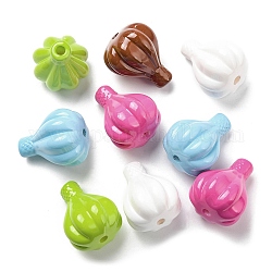 Perles en cuisson peinture acrylique, montgolfière, couleur mixte, 30.5x25x25mm, Trou: 4mm