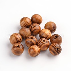 Perline in legno, tinto,  piombo libero, tondo, Perù, 12mm, Foro: 3 mm, circa 1070pcs/500g