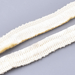 Bordure en nylon avec franges, accessoires de costumes, blanc crème, 16~17x2 mm, environ 20 m / sac
