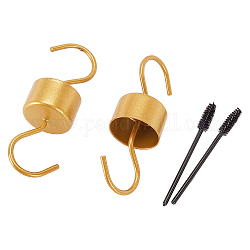 Ganci per accessori per mangiatoia per colibrì in ferro, con spazzole di plastica pulite, oro, 122x39x38.5mm