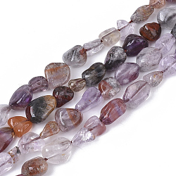 Chapelets de perles de quartz naturel, pépites, pierre roulée, 5~11x5~8x3~6mm, Trou: 0.8mm, environ: 52~56 perle / Chapelet, 15.94 pouce (40.5 cm)