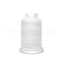 Cordón de poliéster encerado, piso, blanco, 1mm, alrededor de 76.55 yarda (70 m) / rollo