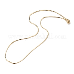 Collane d'ottone della catena del serpente, con chiusure moschettone, placcato di lunga durata, vero placcato oro 18k, 18.50 pollici (47 cm), 1.5mm