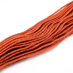 Blended Knitting Yarns, Saddle Brown, 2mm, about 47g/roll, 5rolls/bundle, 10bundles/bag