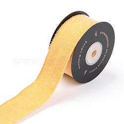 ファーのようなポリエステルグログランリボン  サテンリボン  ギフト包装用  家の装飾  ゴールド  1-1/2インチ（38mm）  約10ヤード/ロール（91.44メートル/ロール）