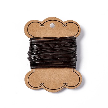 Cordón de cuero de vaca, cable de la joya de cuero, café, 1.2 mm de espesor