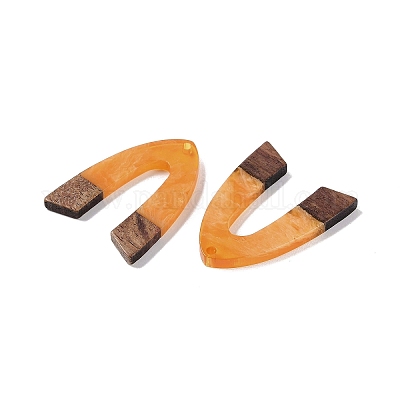 Подвески из смолы и дерева&nbsp;WOOD-F015-16B-1