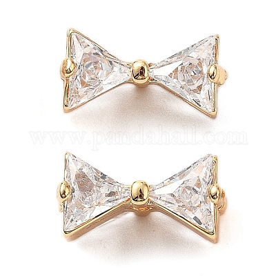 Латунные микро проложить кубического циркония бусы KK-A259-05G-1