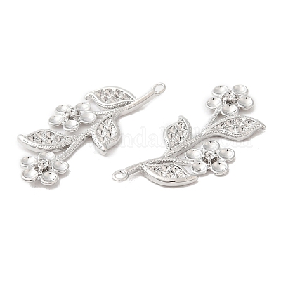 Подвеска из латуни с прозрачным фианитом и стразами KK-G468-50P-1