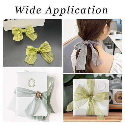 10 ярд двухцветной полиэстеровой ленты с морщинами OCOR-TA0001-95-1