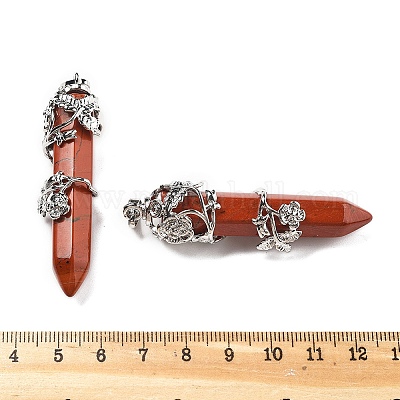 Натуральные красные яшмы большие остроконечные подвески G-A172-16G-1
