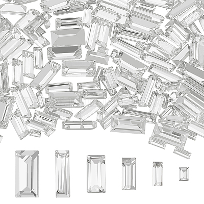 180 шт. 6 стильных стеклянных кабошона со стразами GLAA-FG0001-13-1