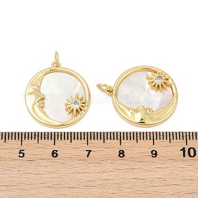 Латунные микро проложить кубического циркония подвески KK-U058-22G-01-1