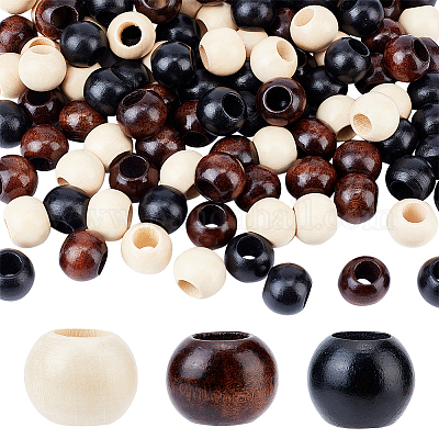 Wholesale OLYCRAFT 120Pcs Wooden Macrame Beads Large Hole Wood Beads Black  Wooden Beads 3 Colors 9mm Wooden Beads Round Wooden Spacer Beads Wooden  Loose Beads for Jewelry Making DIY Crafts Home Decor 