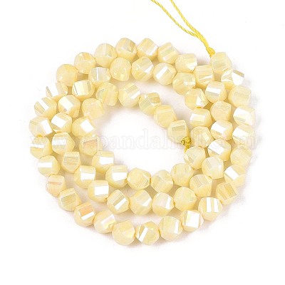 Антикоррозийные гальванические стеклянные бусины GLAA-T025-6mm-14H-1