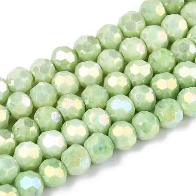 Антикоррозийные гальванические стеклянные бусины EGLA-T021-4mm-15-09-1