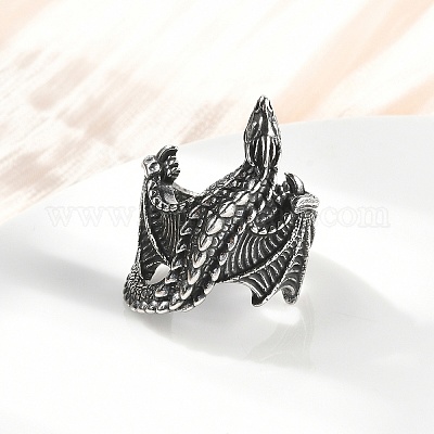 Открытые манжетные кольца из хирургической нержавеющей стали 316 RJEW-R019-01AS-01-1