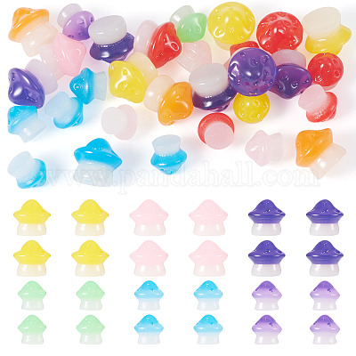 30 шт. 2 стиля светящегося смоляного грибного украшения RESI-TA0004-02A-1