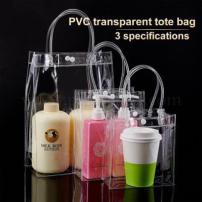 Shop BENECREAT 9 Pack Transparent PVC Gift Wrap Bag with Handles Clear Tote  Bag Handbag (3 Mixed Size) Reusable Merchandise Retail Shopping Bags for  Jewelry Making - PandaHall Selected