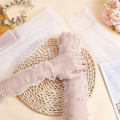 2 пара 2 стиля нейлоновый тюль длинный рукав FIND-OC0003-16-1