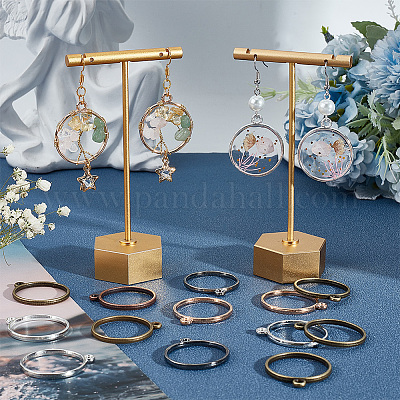 60 шт. подвески из двухцветного сплава с открытой задней частью FIND-OC0003-39-1