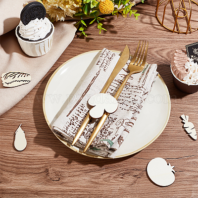 100 шт. 5 стиля необработанных деревянных вырезов WOOD-OC0002-89-1