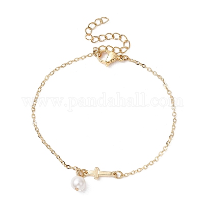 Латунные кабельные цепи браслеты BJEW-JB11598-02-1