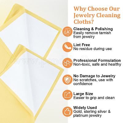 2шт 2 стиля 4 слоя салфетки для полировки серебра&nbsp;TOOL-BBC0001-04C-1