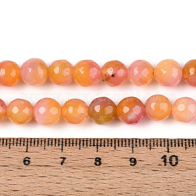 Окрашенные природные белый нефрит бисер пряди G-T139-8mm-60-11-1