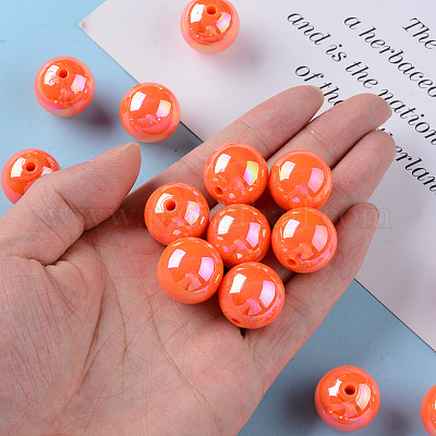 Непрозрачные акриловые бусины X-MACR-S370-D20mm-20-1