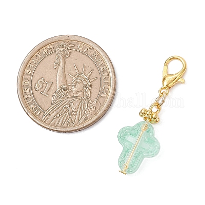 9 шт. стеклянные подвесные украшения HJEW-JM03929-01-1