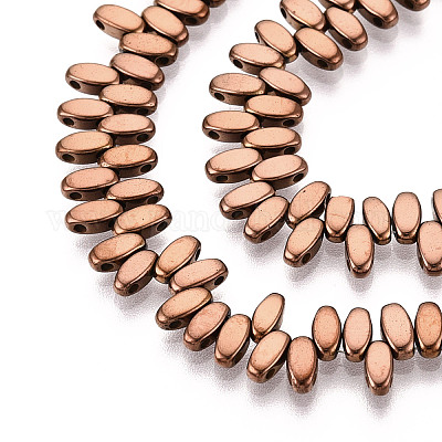 Гальванические нити из синтетических немагнитных гематитовых бусин G-T139-65C-1